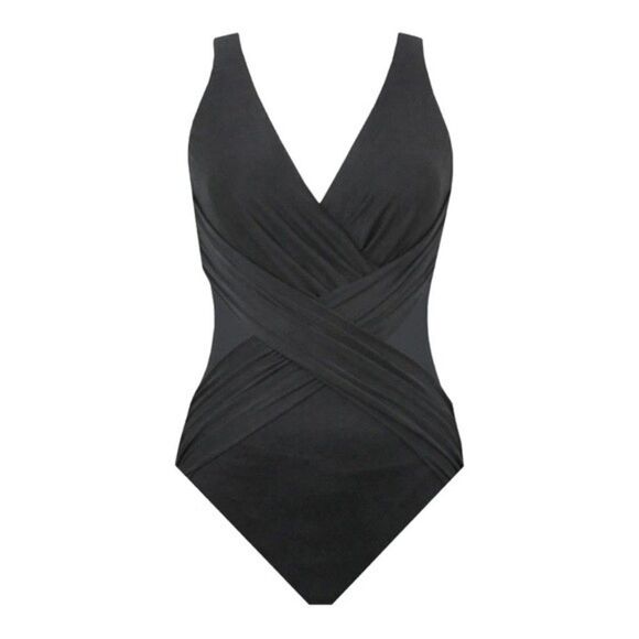NWT Miraclesuit | Black Crossover One Piece Swimsuit 16 - Picture 3 of 8
